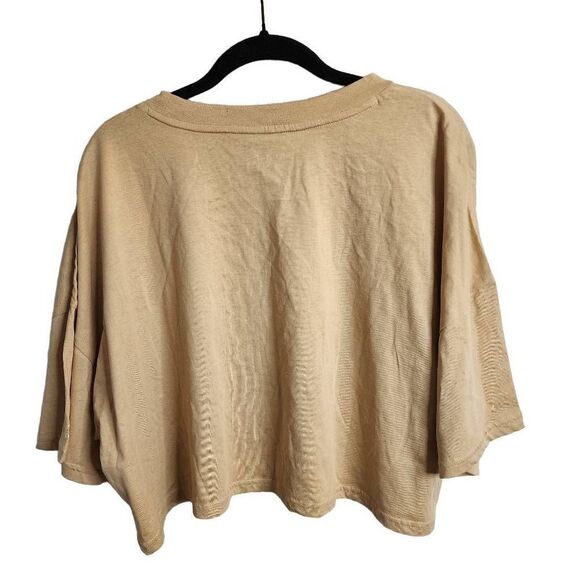Human Nation Women's Tan Short Sleeve Graphic Crop Top Size Extra Large - Picture 7 of 7